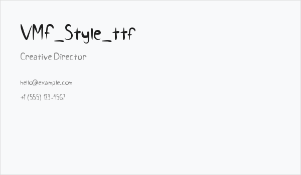 VMF_Style_ttf Business Card