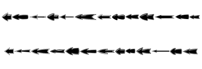 VN Arrows Regular Font LOWERCASE