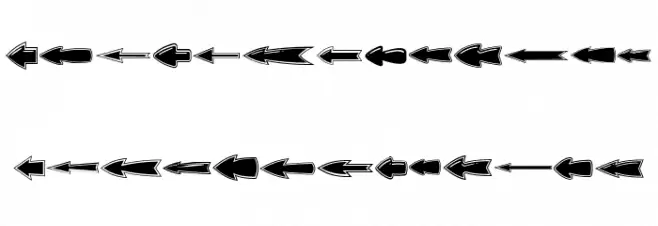 VN Arrows Regular خط أحرف صغيرة
