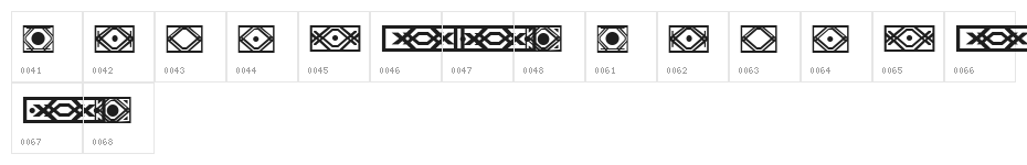 VN Borders Regular Character Map