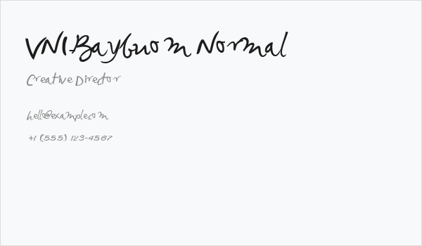 VNI-Baybuom Normal Business Card