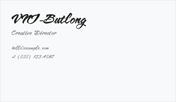 VNI-Butlong Business Card