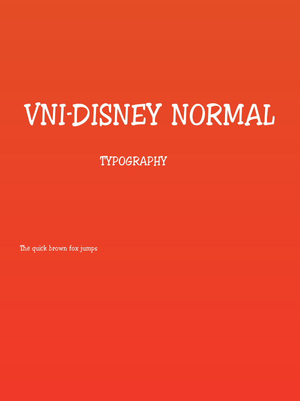 VNI-Disney Normal Poster