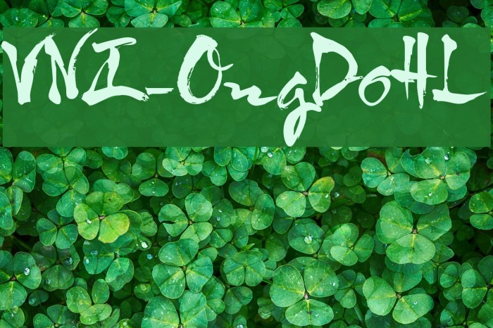 VNI-OngDoHL Font examples