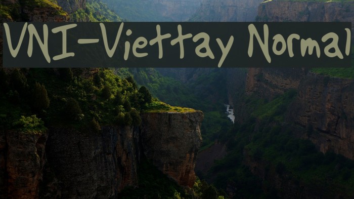 VNI-Viettay Normal Font examples