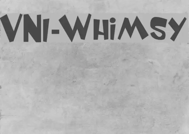 VNI-Whimsy Font examples