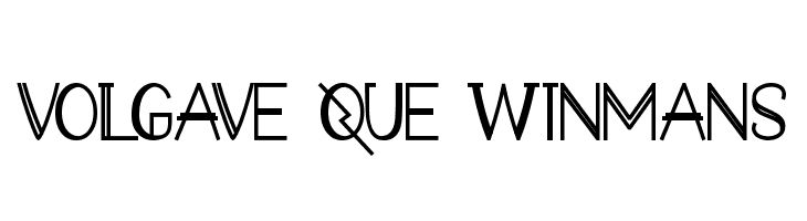 VOLGAVE QUE WINMANS  नि: शुल्क फ़ॉन्ट्स डाउनलोड