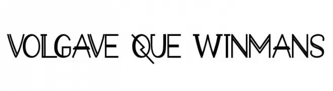 VOLGAVE QUE WINMANS  تنزيل الخطوط