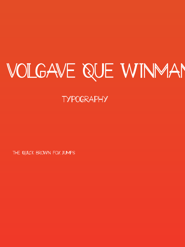 VOLGAVE QUE WINMANS Poster