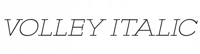 VOLLEY ITALIC Caratteri