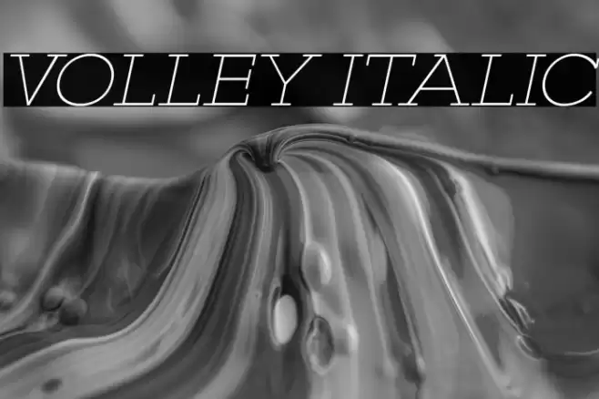 VOLLEY ITALIC Caratteri examples