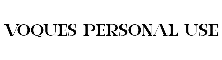VOQUES Personal Use  Frei Schriftart Herunterladen