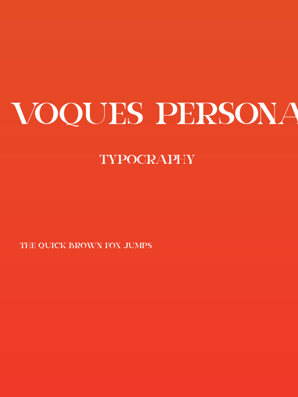 VOQUES Personal Use Poster