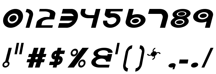 Vocaloid Oblique Font OTHER CHARS