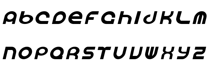 Vocaloid Oblique Font LOWERCASE