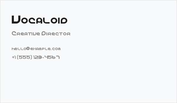 Vocaloid Business Card