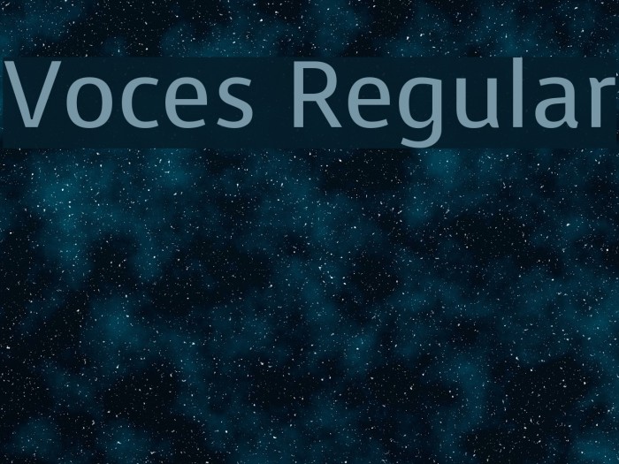 Voces Regular Font examples