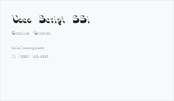 Voco Script SSi Business Card