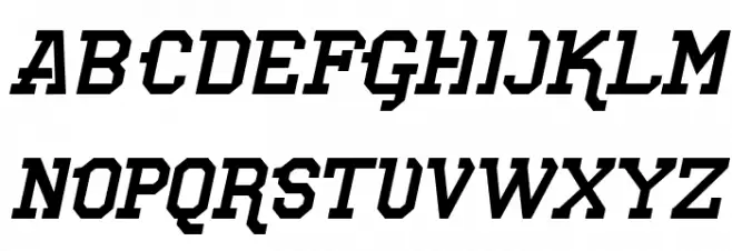 Voetter-Italic Schriftart Groß