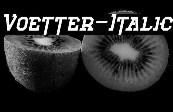 Voetter-Italic Font examples