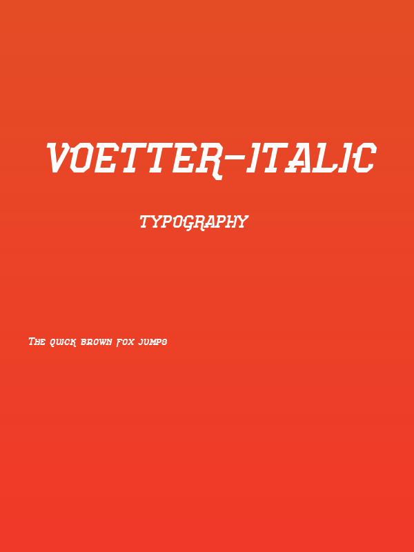 Voetter-Italic Poster