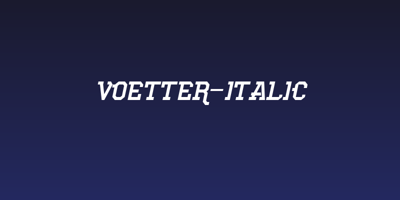 Voetter-Italic Social Header