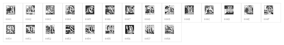 Vogeler Caps Character Map