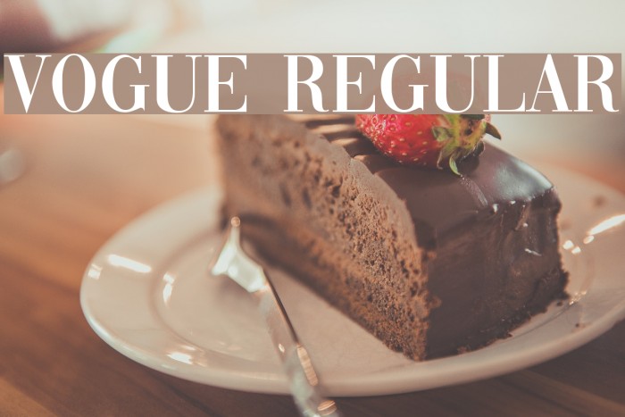 Vogue Regular Font examples