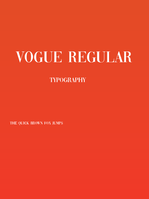 Vogue Regular Poster