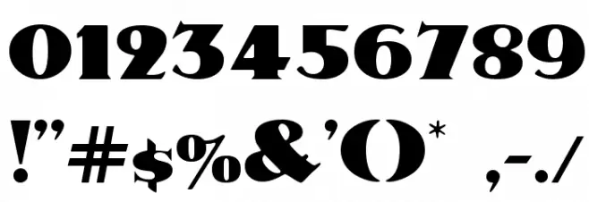 Vogue Font Alte caractere