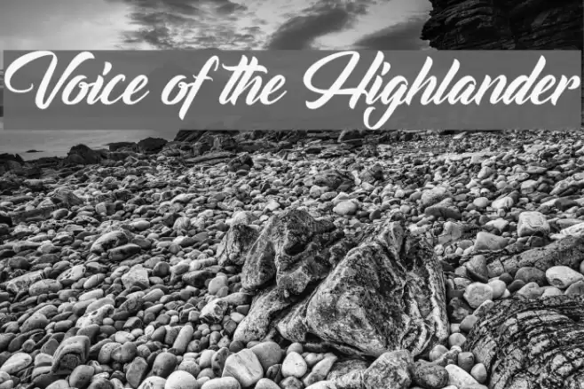 Voice of the Highlander Font examples