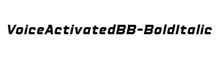 VoiceActivatedBB-BoldItalic Font