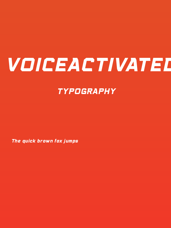 VoiceActivatedBB-BoldItalic Poster