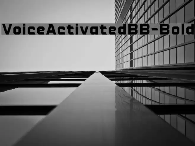 VoiceActivatedBB-Bold Font examples