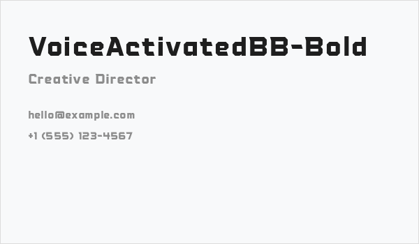 VoiceActivatedBB-Bold Business Card