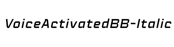 VoiceActivatedBB-Italic  Frei Schriftart Herunterladen