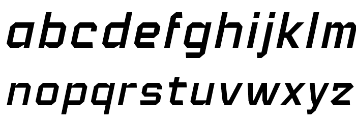 VoiceActivatedBB-Italic Font LOWERCASE