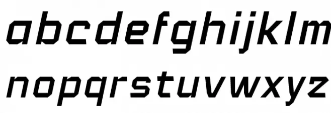 VoiceActivatedBB-Italic Font LOWERCASE