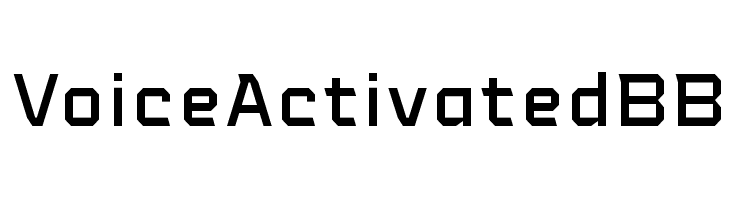 VoiceActivatedBB  Frei Schriftart Herunterladen