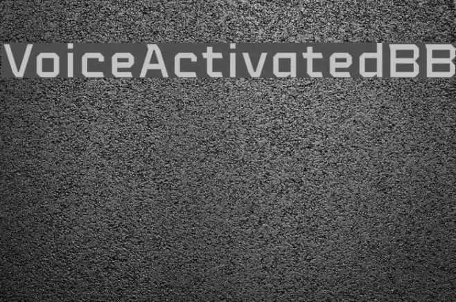 VoiceActivatedBB Font examples
