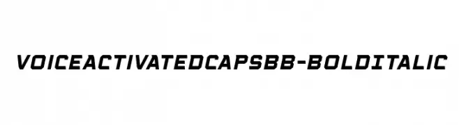 VoiceActivatedCapsBB-BoldItalic  フリーフォントのダウンロード