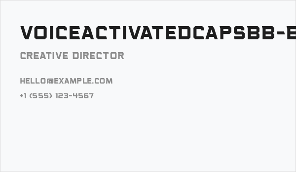 VoiceActivatedCapsBB-Bold Business Card