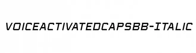 VoiceActivatedCapsBB-Italic  フリーフォントのダウンロード