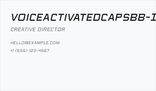 VoiceActivatedCapsBB-Italic Business Card