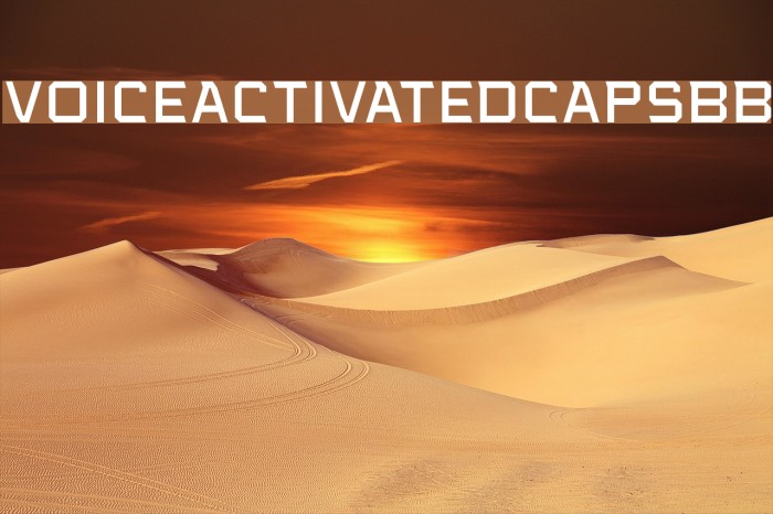 VoiceActivatedCapsBB Font examples