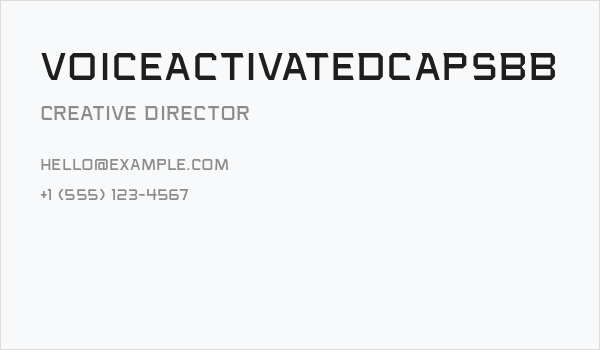 VoiceActivatedCapsBB Business Card