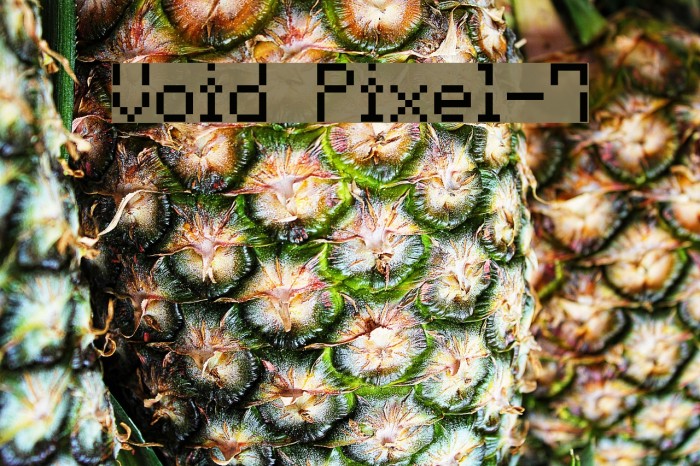 Void Pixel-7 Font examples