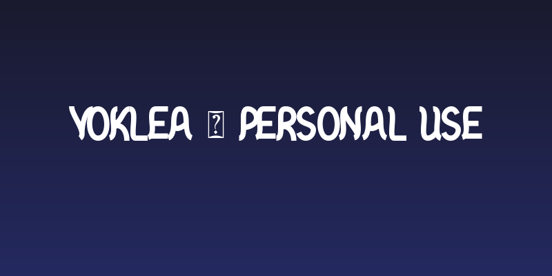 Voklea - Personal Use Social Header