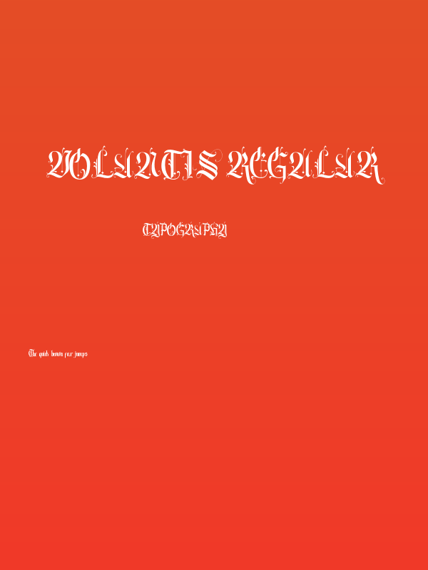 Volantis Regular Poster