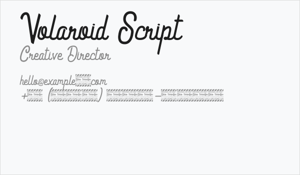 Volaroid Script Business Card
